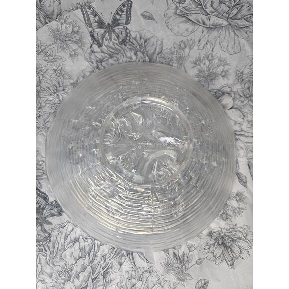 Antique Northwood White Carnival Glass Rose Show Deep Plate Iridescent Frosted - Picture 5 of 11